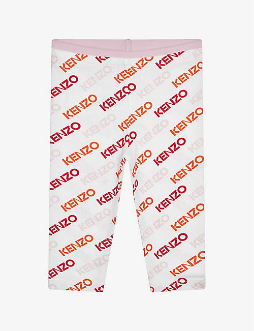 KENZO: Logo-print stretch-cotton leggings 6-18 months