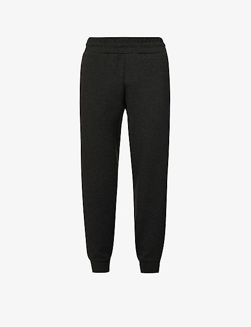CASTORE: Brand-embossed tapered-leg stretch-woven jogging bottoms