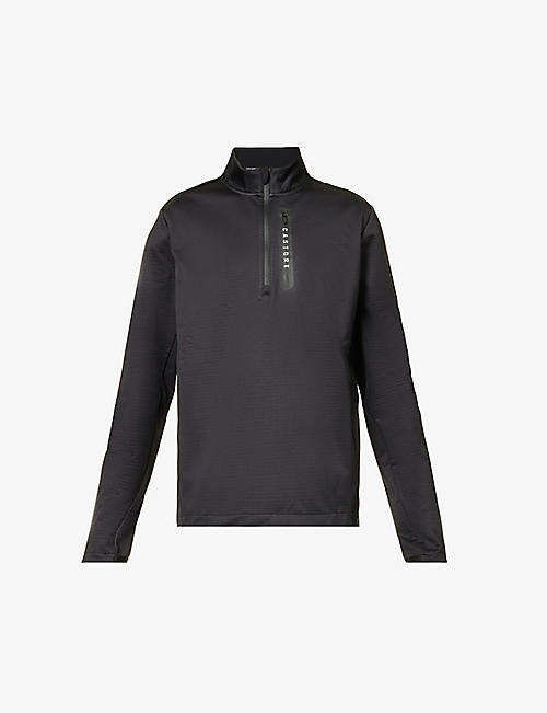 CASTORE: Logo-print half-zip woven sweatshirt