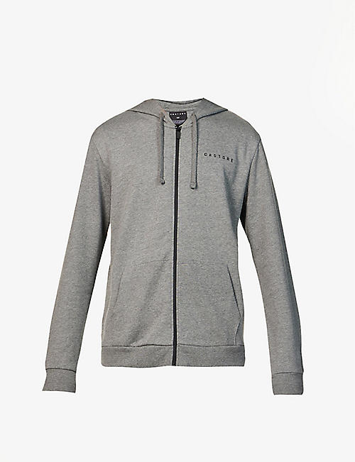 CASTORE: Brand-print relaxed-fit cotton-blend hoody