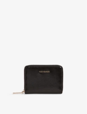 TED BAKER TED BAKER WOMEN'S BLACK LILLEEE SMALL ZIP-FASTENED LEATHER PURSE 63198288