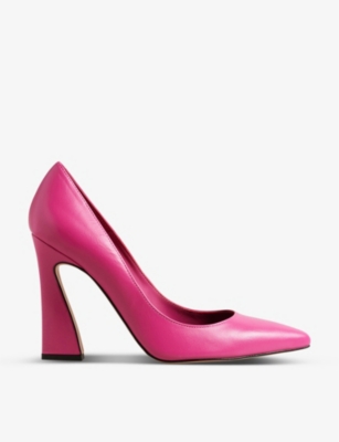 Ted Baker Womens Pink Teyma Pointed-toe Leather Court Heels