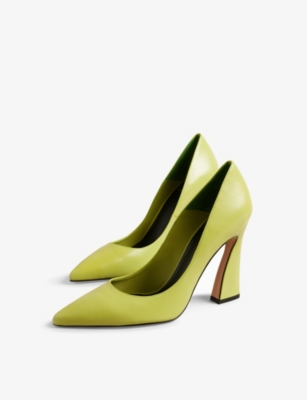 Shop Ted Baker Teyma Pointed-toe Leather Court Heels In Pl-green