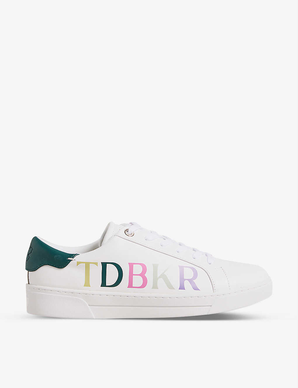 Ted Baker Womens White Artii Branded Leather Trainers
