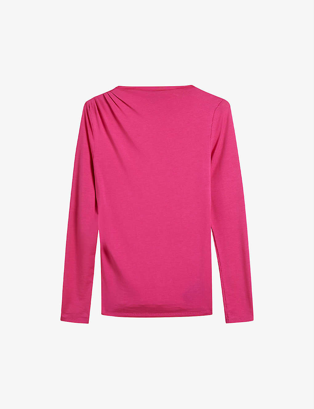 Shop Ted Baker Eloria Twist-neck Stretch-woven Top In Deep-pink