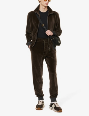 Tom Ford Black Basic Crewneck T-shirt With Tonal Stitching In Cotton Blend Man In Black