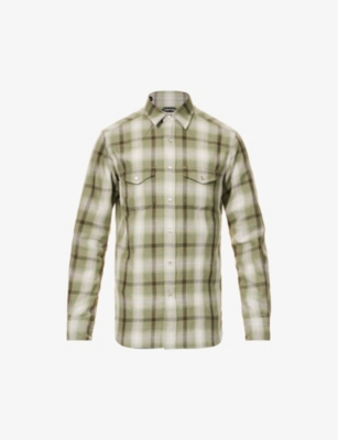 TOM FORD - Checked brushed regular-fit cotton shirt 