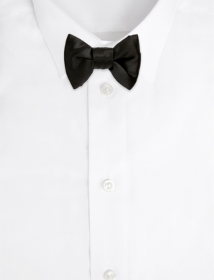 Shop Tom Ford Mens Black Adjustable Silk Bow Tie