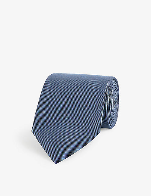 TOM FORD: Diagonal twill jacquard silk tie