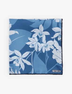 TOM FORD - Floral-print silk pocket square 