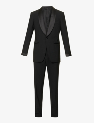 overfladisk stabil Bedstefar Tom Ford Mens Black Atticus-fit Stretch-wool Tuxedo Suit | ModeSens