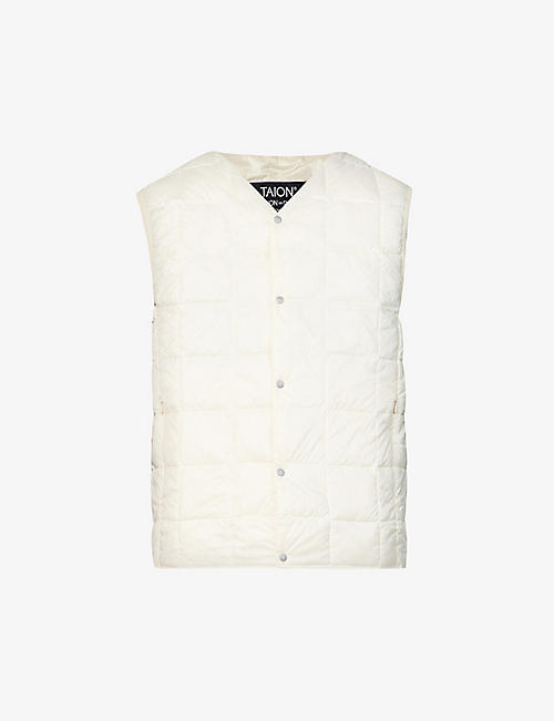 TAION: V-neck quilted shell gilet