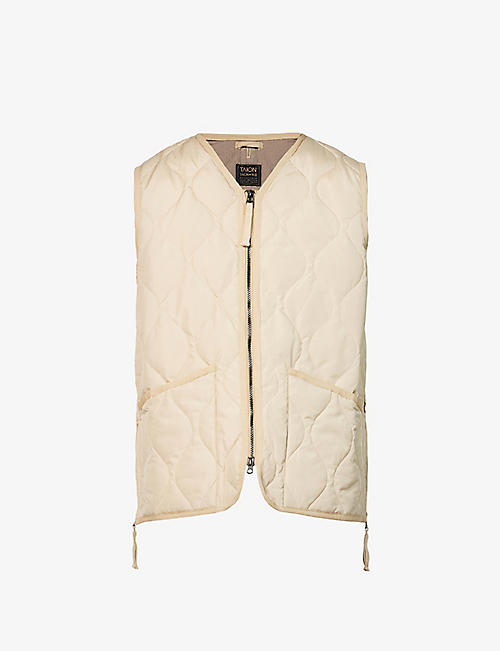 TAION: Military quilted woven gilet