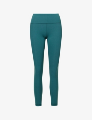 Lululemon Wunder Train High-rise Stretch-woven Leggings In Green Jasper