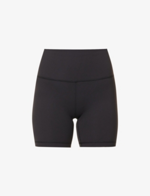 Shop Lululemon Women's Black Wunder Train High-rise Stretch-woven Shorts