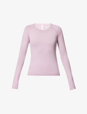 LULULEMON LULULEMON WOMEN'S PINK PEONY/PINK PEONY SWIFTLY TECH 2.0 LONG-SLEEVED STRETCH-KNIT TOP,63220040