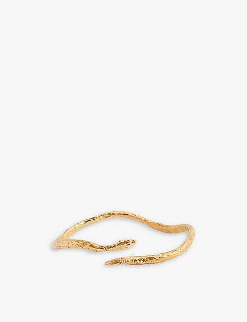 ALIGHIERI: The Medusa medium 24ct yellow-gold plated bronze bracelet
