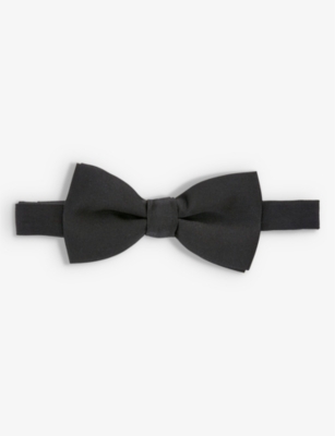 Givenchy Mens Black Adjustable Silk Bowtie