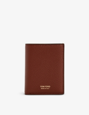 TOM FORD - Logo-embossed leather passport holder 