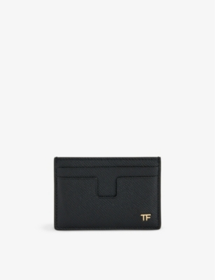 TOM FORD Brandplaque leather card holder