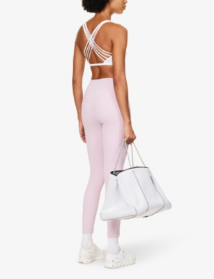 Shop Lululemon Womens White Free To Be Wild Stretch-woven Sports Bra