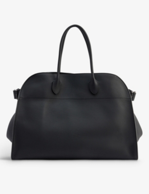 The Row, Soft Margaux 17 black suede bag