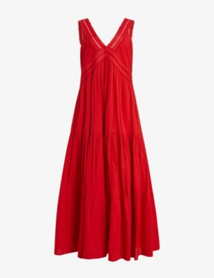 ALLSAINTS - Riri broderie organic-cotton midi dress