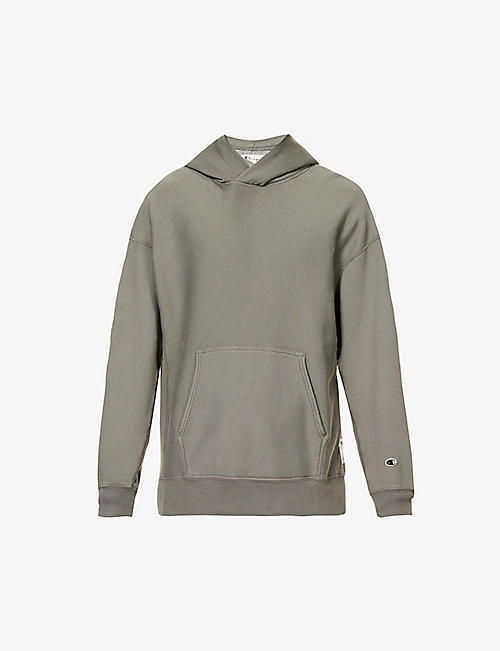 CHAMPION: Brand-patch relaxed-fit organic-cotton blend hoody