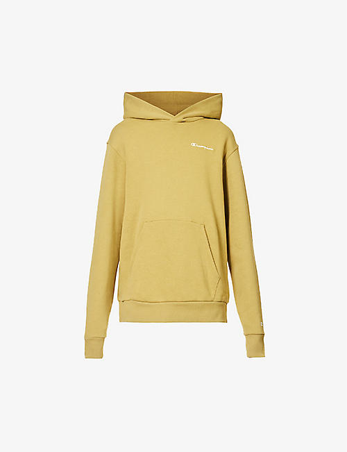 CHAMPION: Logo-embroidered cotton-blend hoody