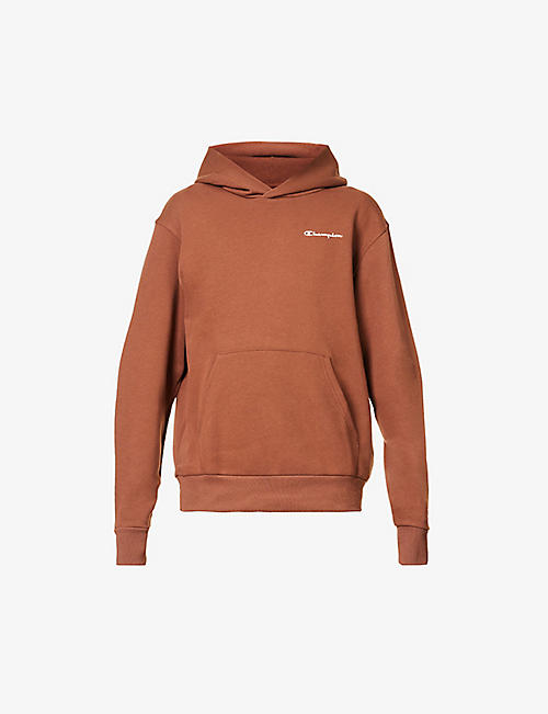 CHAMPION: Logo-embroidered cotton-blend hoody