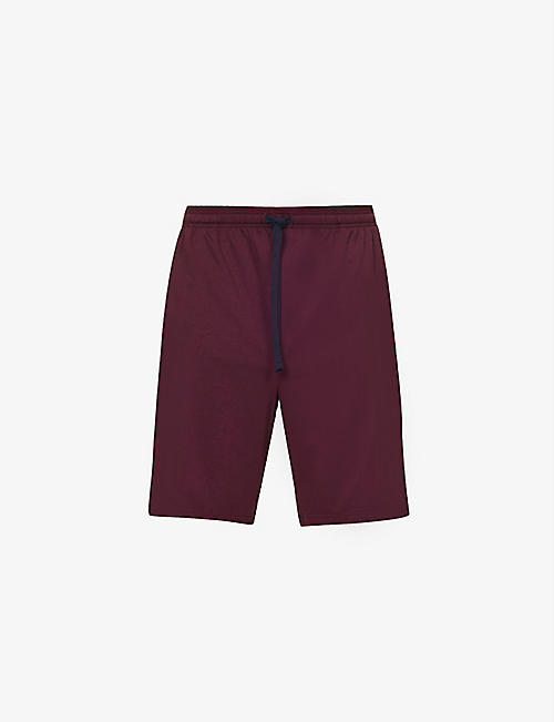 HUGO BOSS: Regular-fit drawstring stretch-cotton pyjama shorts