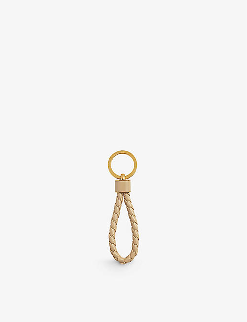 BOTTEGA VENETA: Intrecciato leather key ring
