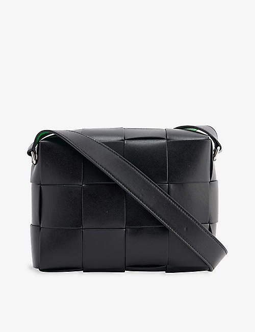 BOTTEGA VENETA: Cassette intrecciato leather cross-body bag
