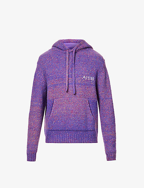 AMIRI: Space Dye brand-embroidered knitted hoody