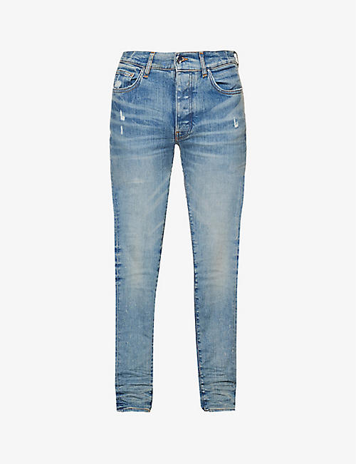 AMIRI: Stack slim-fit tapered-leg stretch-denim jeans