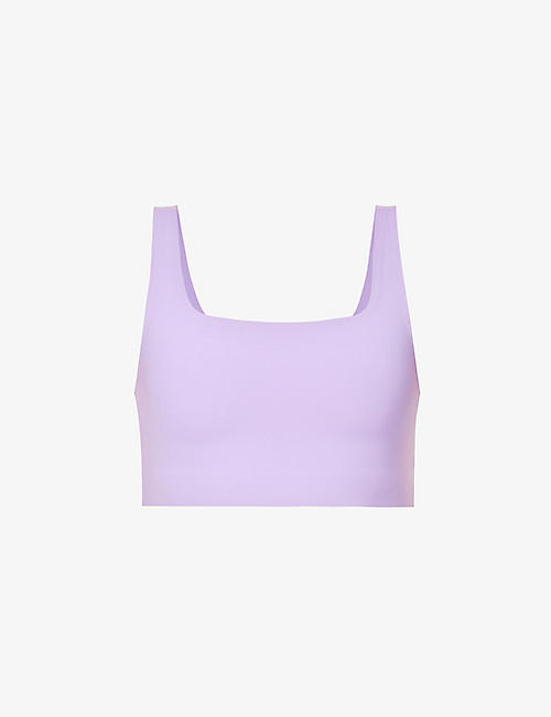 GIRLFRIEND COLLECTIVE: Tommy square-neck stretch-recycled polyester sports bra