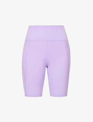 Girlfriend Collective Float High Waist Cycling Shorts In Bougainvillea