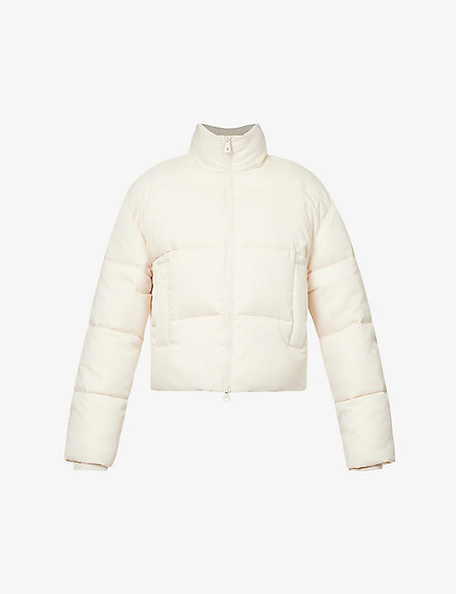 GIRLFRIEND COLLECTIVE: Cropped high-neck padded recycled-polyester jacket