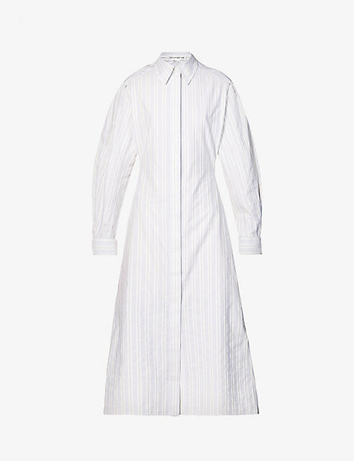 VICTORIA BECKHAM: Banana organic cotton-blend midi shirt dress