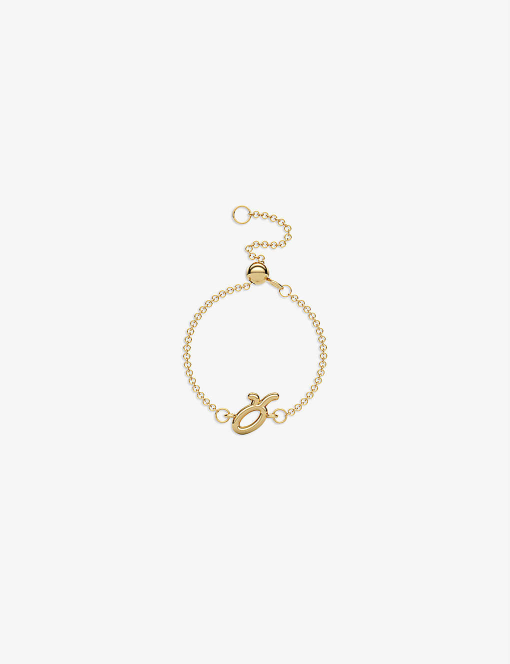 The Alkemistry Womens Yellow Taurus Zodiac 18ct Yellow Gold Chain Ring
