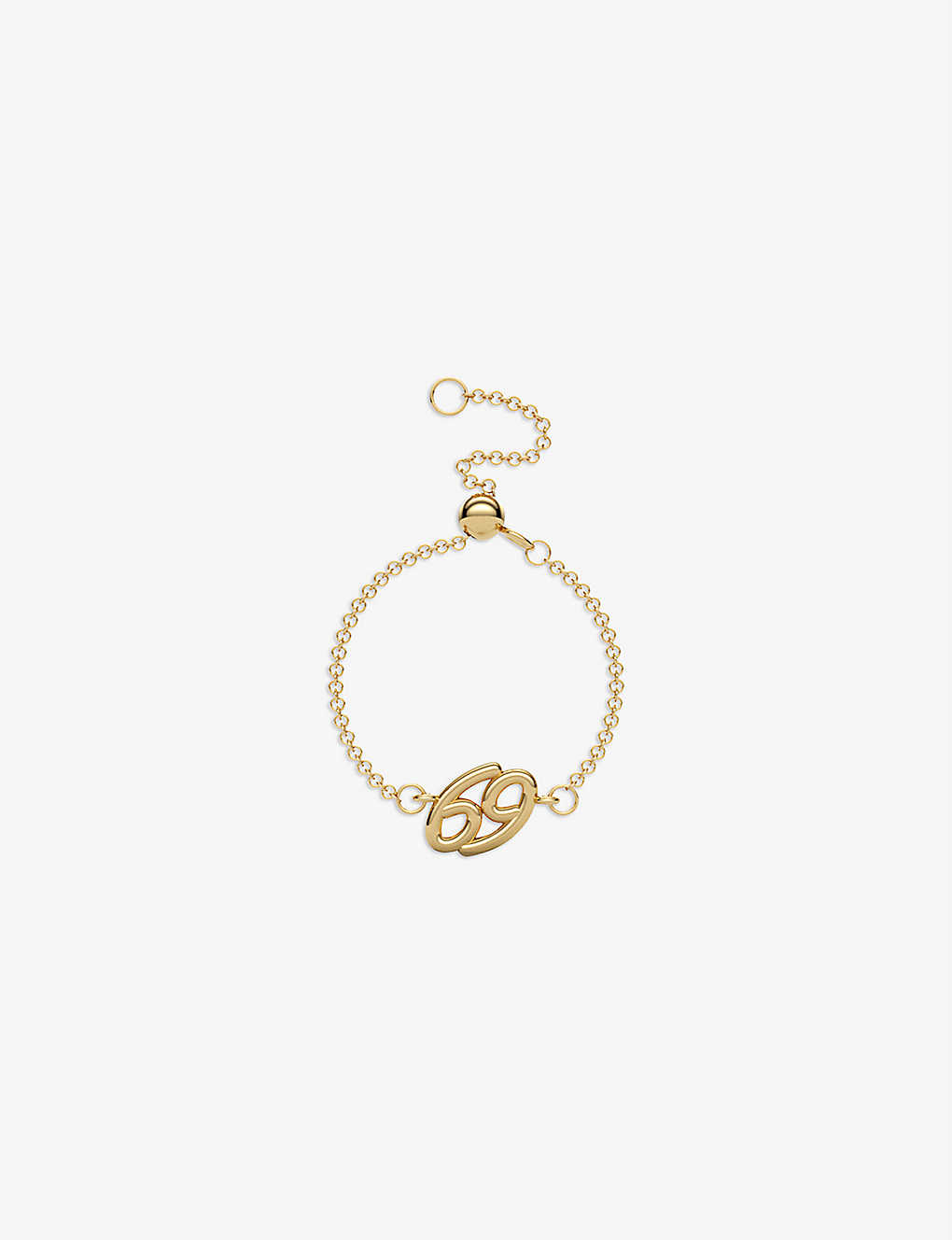 The Alkemistry Womens Yellow Cancer Zodiac 18ct Yellow Gold Chain Ring