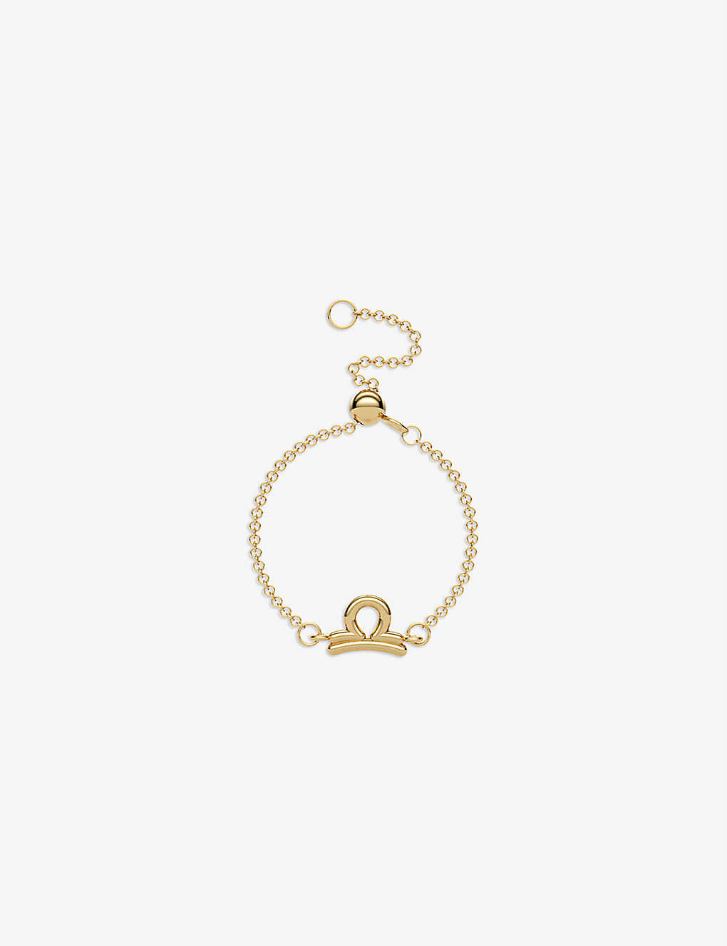 The Alkemistry Womens Yellow Libra Zodiac 18ct Yellow Gold Chain Ring