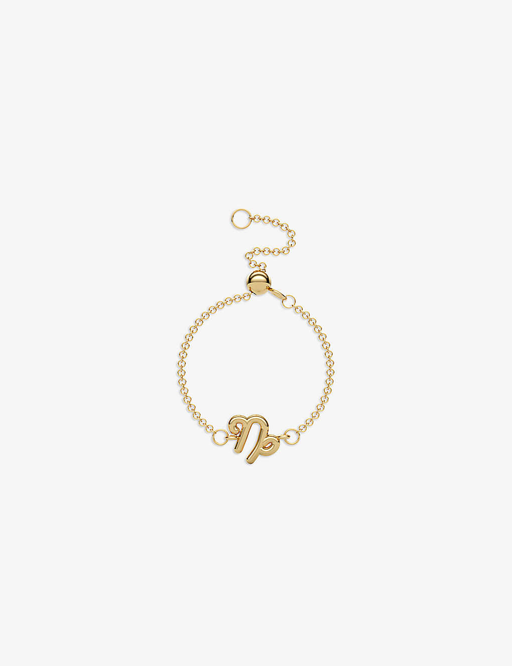 The Alkemistry Womens Yellow Capricorn Zodiac 18ct Yellow Gold Chain Ring