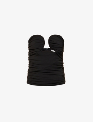 Pixie Market Dominique Wire Bustier Top In Black