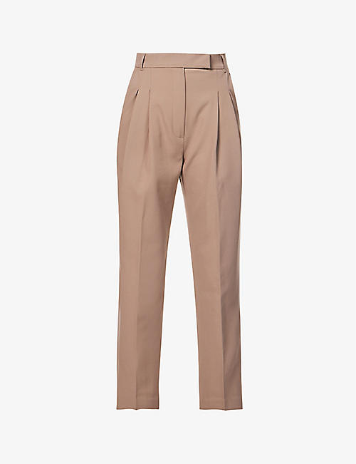 PIXIE MARKET: Jaime tapered high-rise stretch-woven trousers