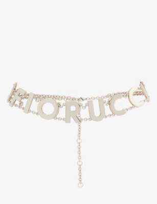 FIORUCCI: Logo-chain metal belt