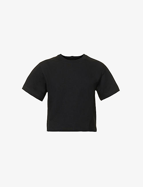 HELMUT LANG: Brand-embossed boxy-fit cotton-jersey T-shirt