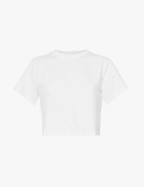 HELMUT LANG: Brand-embossed boxy-fit cotton-jersey T-shirt