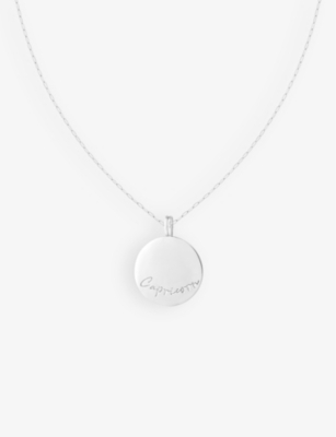 Capricorn Bold Zodiac rhodium-plated 925 sterling-silver necklace