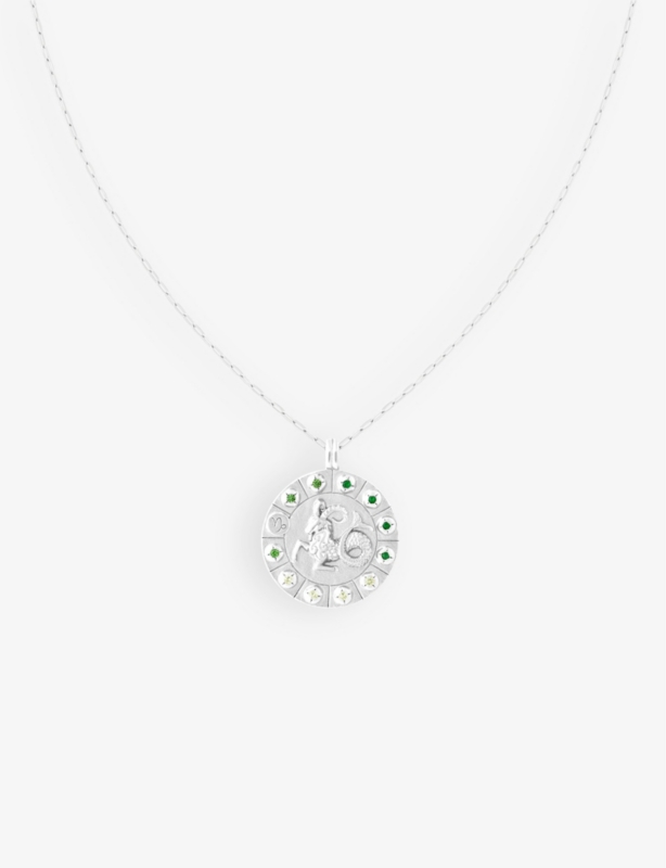 Capricorn Bold Zodiac rhodium-plated 925 sterling-silver necklace